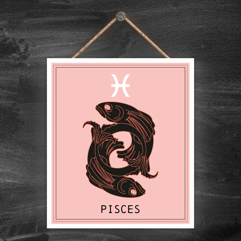 Kana Zodiac Wall Decor on Solid Wood