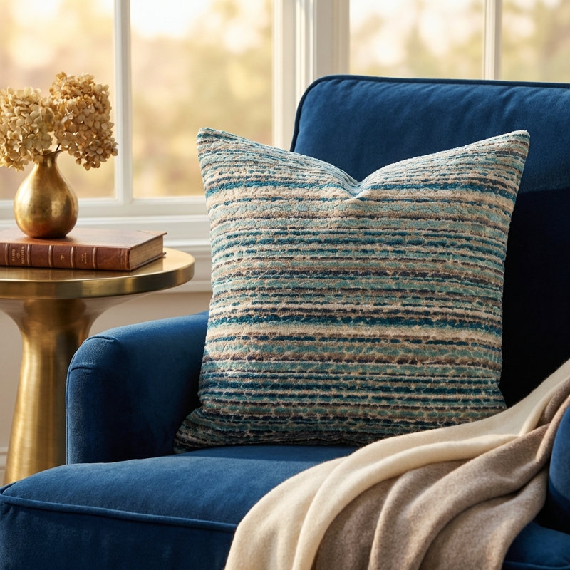 Weave Linen Indoor/Outdoor Pillow Cover & Insert, 24" x 24"