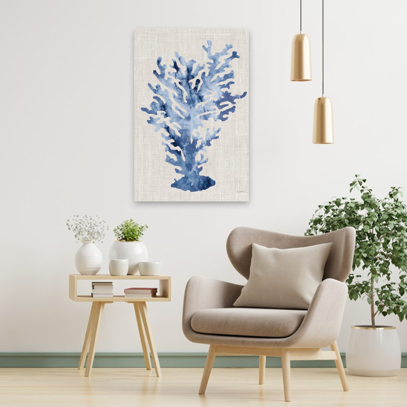 Minimaliste et côtier Shibori Coral III On, H 36 po x l 24 po
