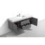 Meuble-lavabo simple mural de 59 po avec plateau en acrylique renforcé Hanania-1991152519