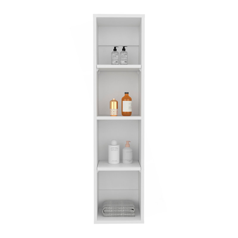 Armoire murale Cale, 4 tablettes, blanc
