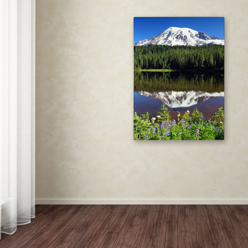 « rainier wildflowers » par pierre leclerc,, reproduction de photo sur toile, H 19 po x l 14 po x P 2 po