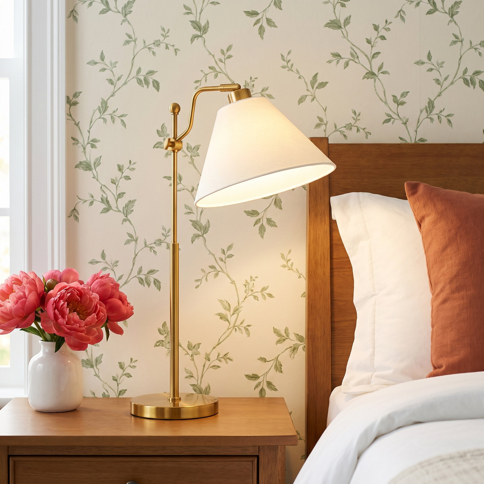 Adjustable Table Lamp, Brass