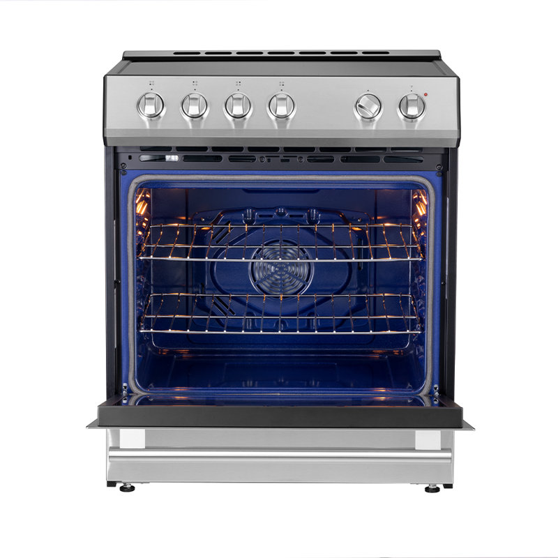 Forno Leonardo Espresso 30" Slide-In Electric Induction in Stainless-Steel, 5.0 cu. Ft.