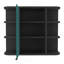 Armoire à pharmacie Milano, miroir à six tablettes extérieures, finition wengé noir-223071