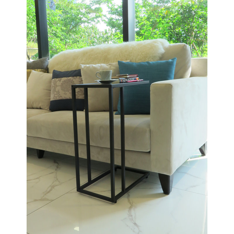 Alward Glass Top C Table End Table