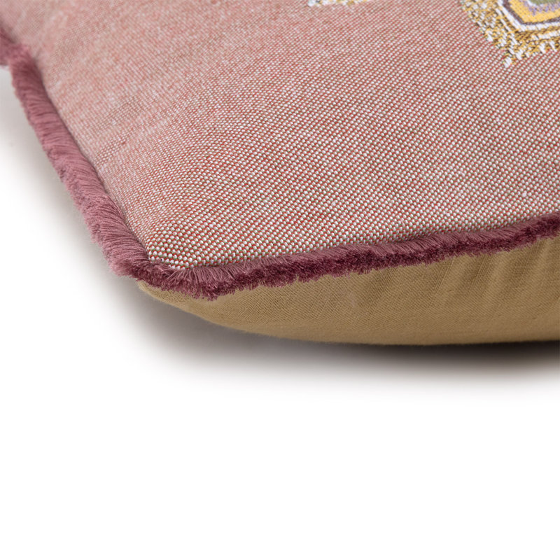 Voliere Decorative Pillow, Pink/Gold