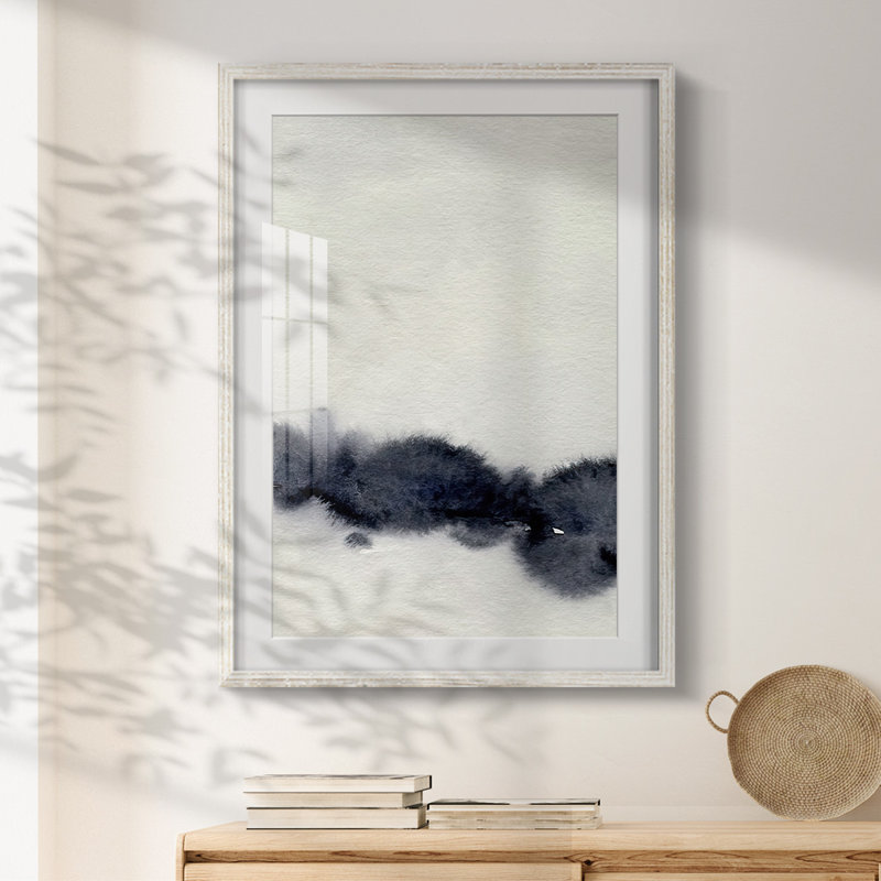 Encre «Bleed Landscape I», impression encadrée, H 28,5 po x l 20,5 po, Blanc