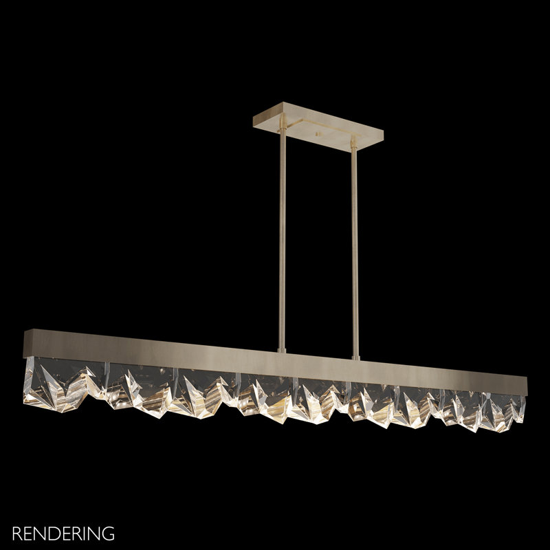 Luminaire suspendu linéaire 54,5 po Strata, Bronze doux