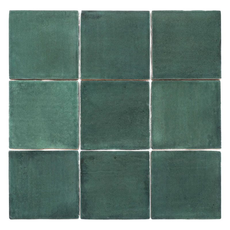 Jenae 4-in. Zellige Glossy Ceramic Wall Tile, Emera