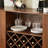 58" Modern Sideboard with Adjustable Shelves, Wine Cabinet With wine rack and glassware holder-1665684957