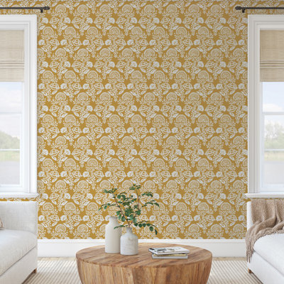 Floral Damask Peel and Stick Wallpaper