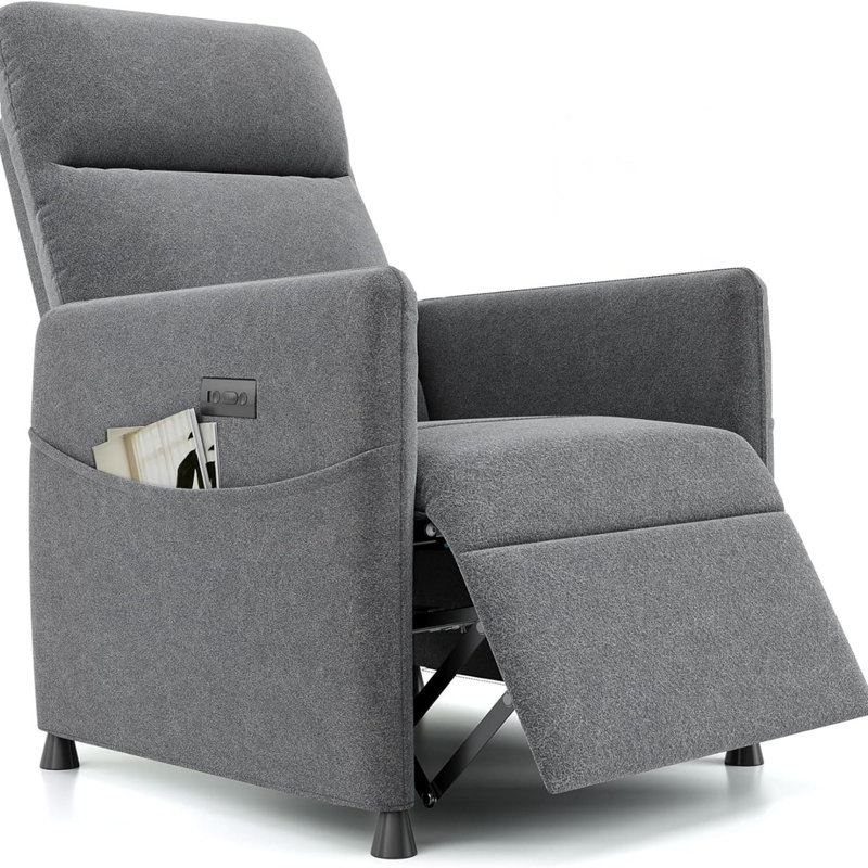 Fauteuils inclinables électriques pour adultes, Velours gris velours