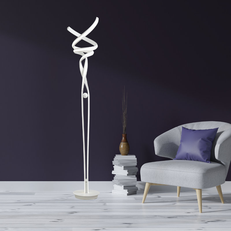 Etowah 63'' LED Novelty Floor Lamp, White