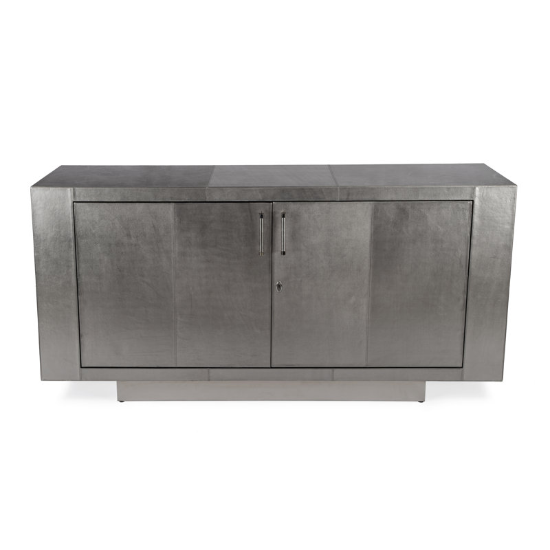 Table de buffet à 1 tiroir de 70,5 po de largeur Sudie, Argent