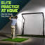 Filet de pratique de golf Gosports ELITE avec structure en acier - Taille 7 pi - Polyvalent pour l'intérieur et l'extérieur 