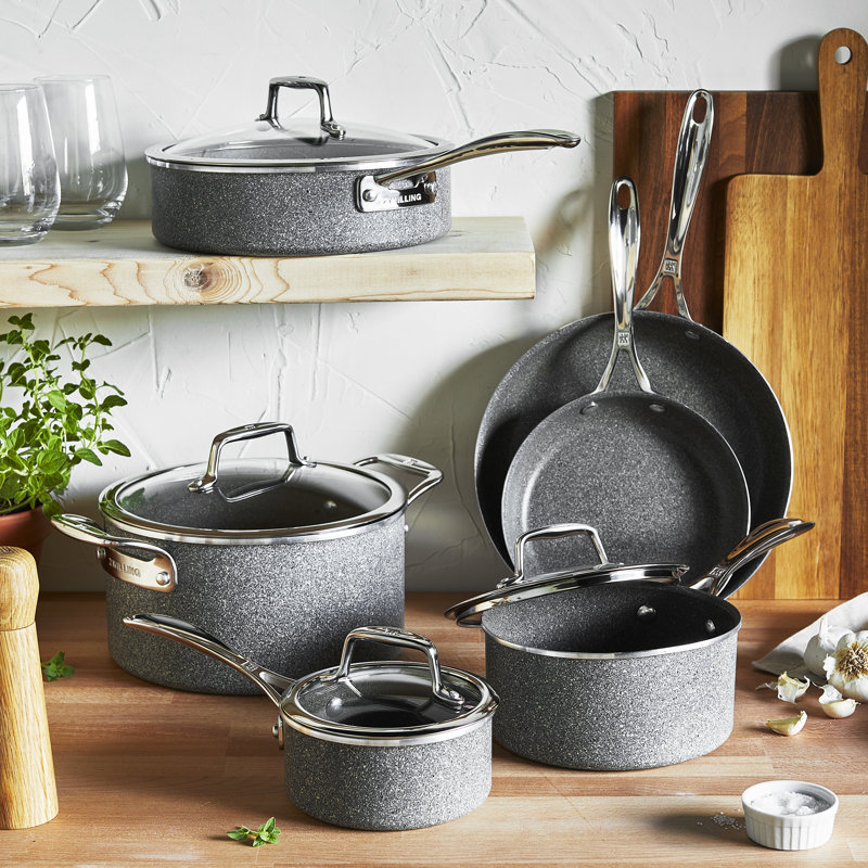 Zwilling Vitale 10-Piece Gray Nonstick Aluminum Cookware Set