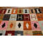 Tapis brun en laine noué à la main de conception unique 7 pi x 9 pi 7 po New Age