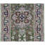 Hand-Knotted High-Quality Green and Beige Runner