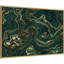 «Teal and Yellow Marble Swirl II» par Quartes, reproduction d'art sur toile encadrée-1693768393