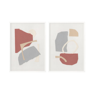 "Abstract Harmony", ensemble de deux reproductions d'art encadrées