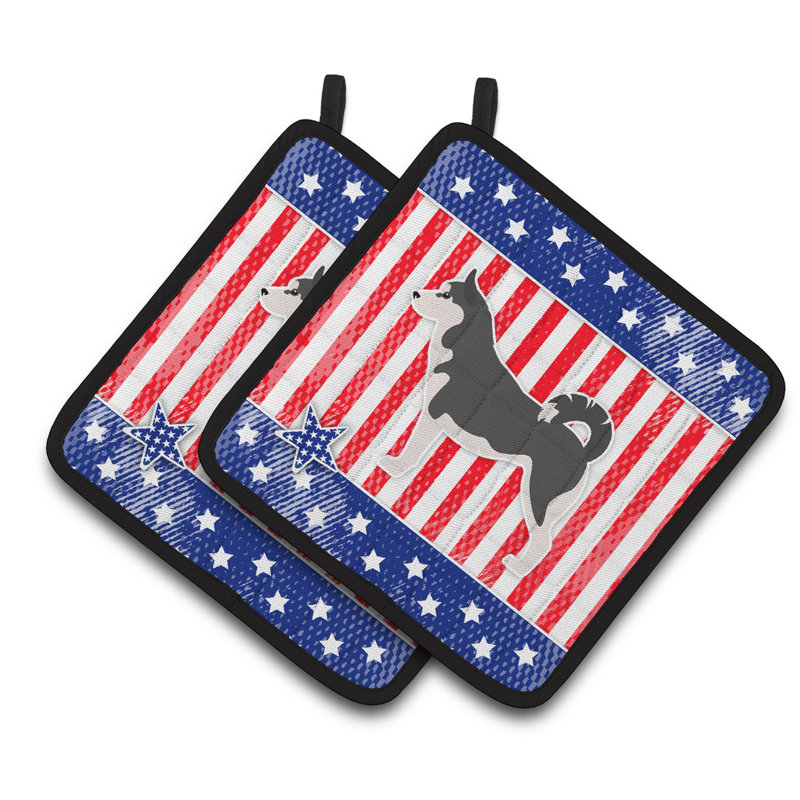 Trinx Patriotic Striped Polyester Potholder