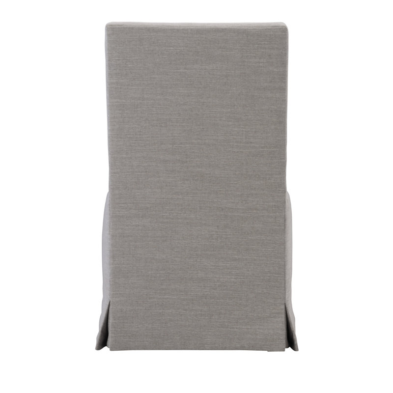 Gray Linen Upholstered Parsons Side Chair