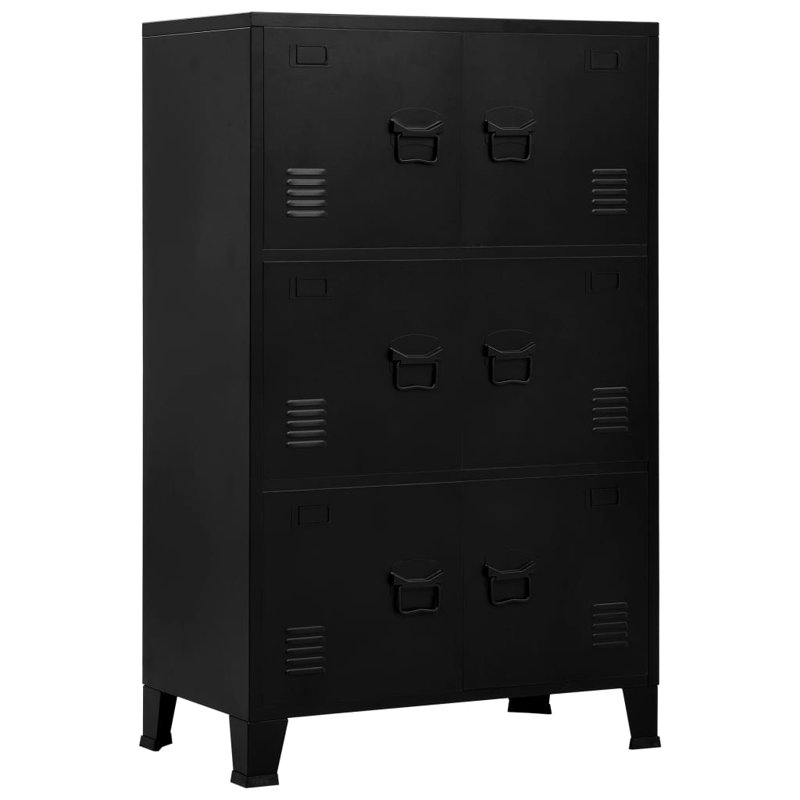 Armoire de rangement Meliha vidaXL, armoire de rangement en métal, poignée en métal