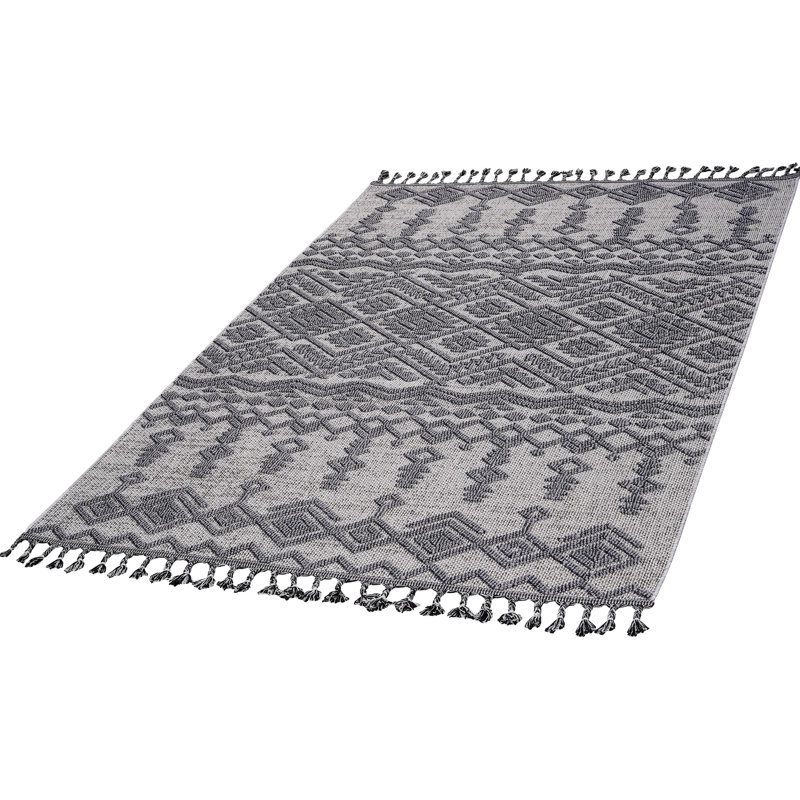 4x6 White/gray Loom & Area Rug - Traditional Style For Indoor Outdoor, Stain-, Non-shedding, And Pet Safe, With Soft Pile White Gray Indoor/outdoor Carpet, Stain , , , Simple To Clean