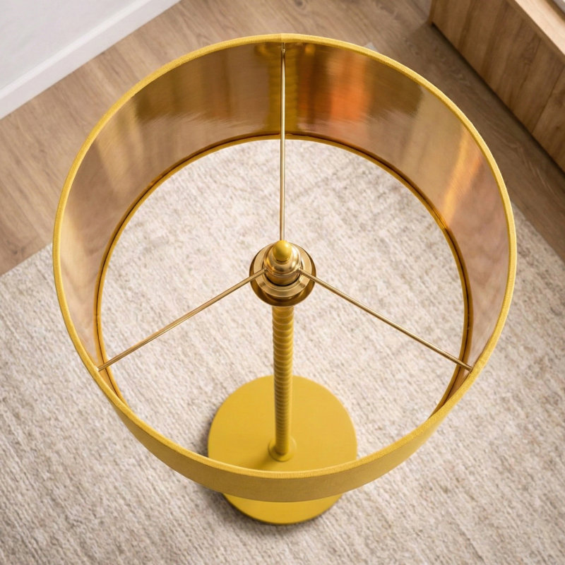 Kartika GOLD-PAINTED FLOOR LAMP WITH BEAD-LIKE TEXTURED