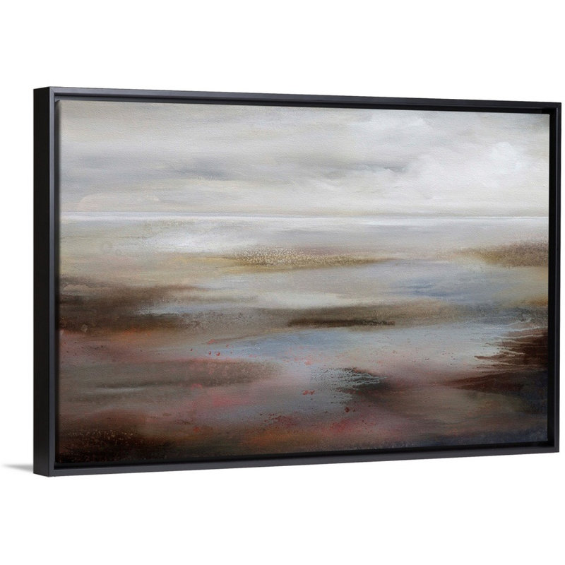 «Serene Image» par Karen Hale, reproduction sur toile, H 34 po x l 50 po x P 1,75 po, Cadre noir