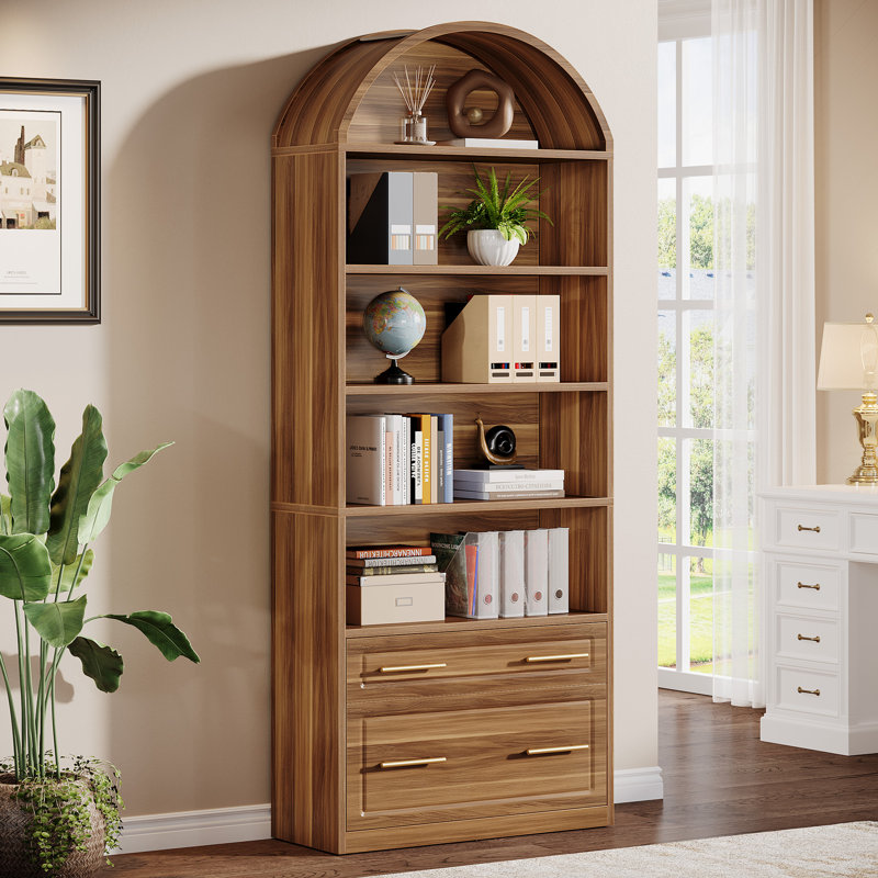 31.5cm Wide 2 -Drawer File Cabinet, Walnut Brown