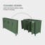 Meuble-lavabo pliable 48 po avec cadre en bois massif, assemblage à verrouillage rapide, comptoir en quartz et lavabo en céramique, finition vert olive-130905305