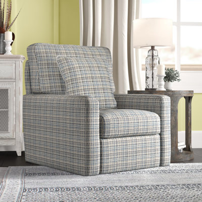 Keyone 34" Wide Polyester Swivel Club Chair