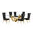 Kemya Glass Top Double Pedestal Dining Set-1433101442-1433101453-1433267831