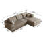 Canapé modulaire 94,1 po Cloud, fauteuils rembourrés minimalistes modernes, canapé en L moelleux en velours côtelé, aucun assemblage requis-131588137-131588141