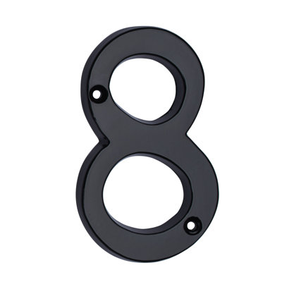 TAYMOR 25-ANB48 Numéro de maison classique n° 8, noir mat, 10 cm