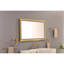 Miroir de salle de bain surdimensionné rectangulaire à cadre doré anti-buée