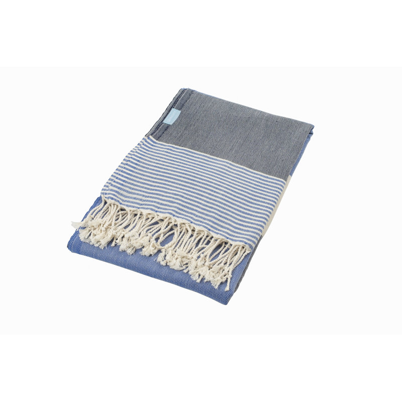 Rimmer Beach Towel, Navy/Grey