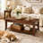 LUMERA Collection Waneta American Vintage Rectangular Cocktail Table Coffee Table with Storage
