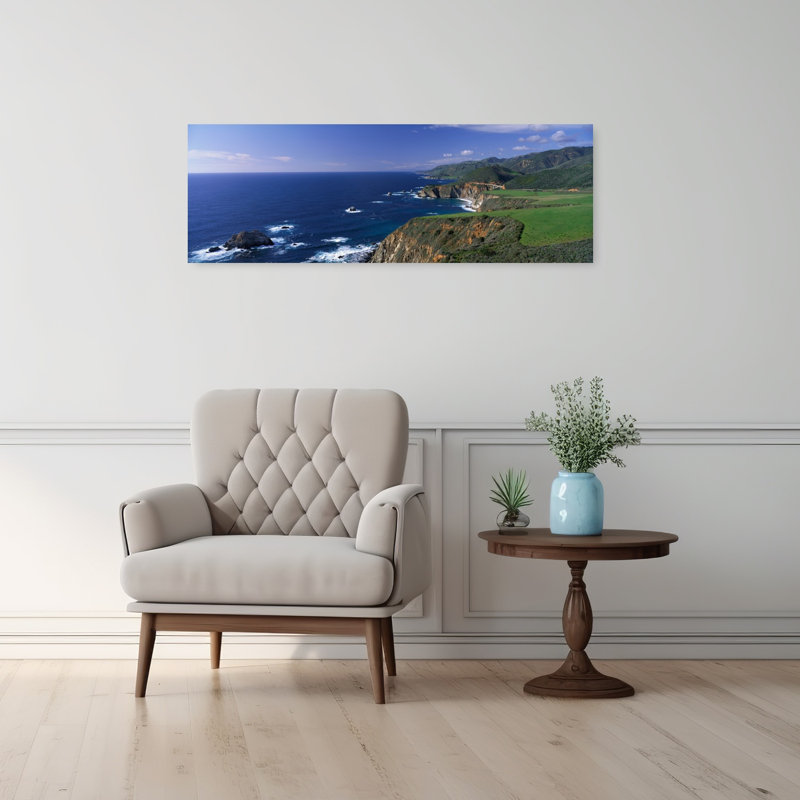 Côte pacifique, Big Sur, Californie, États-Unis, art mural côtier, H 12 po x l 36 po