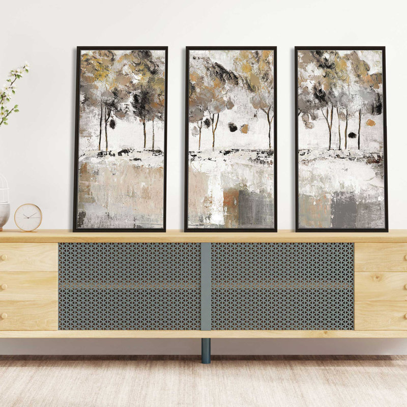 «Tree Panorama» par Tava Studios, reproduction sur toile flottante 3 pièces, H 33,5 po x l 52,5 po x P 2 po