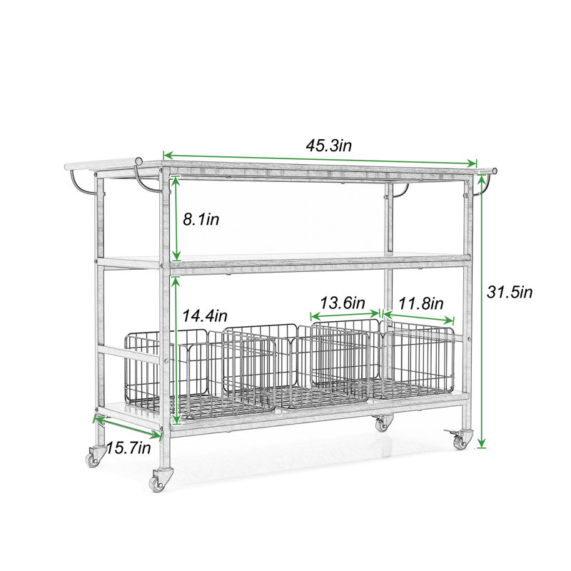Oakvale Metal Bar Cart