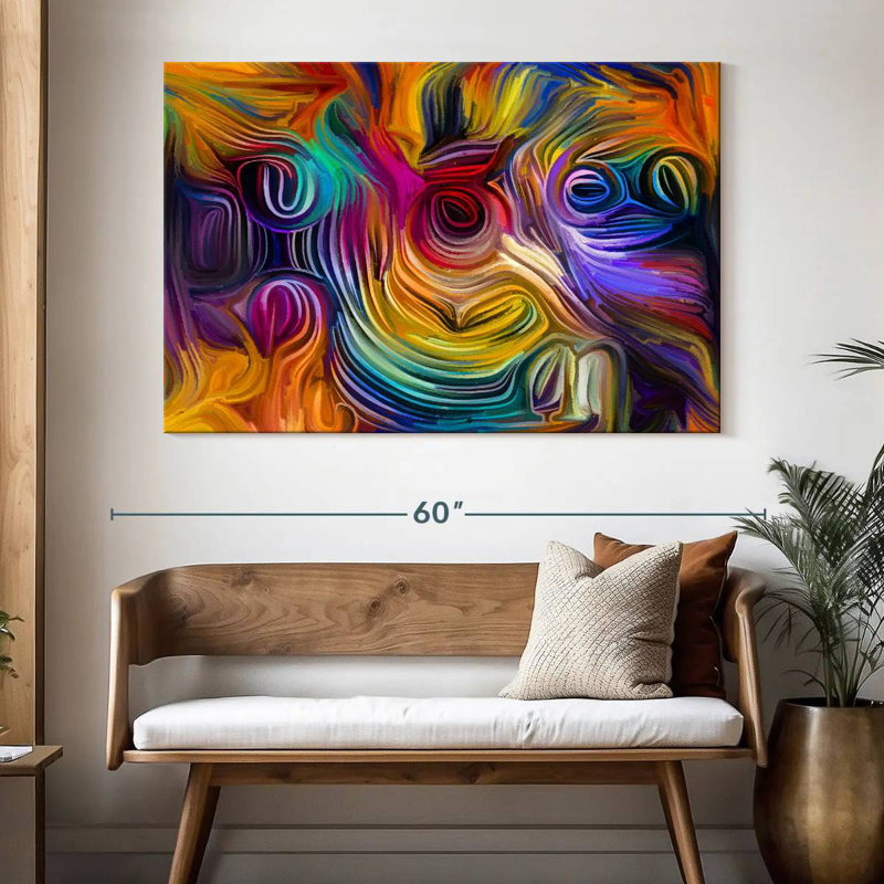 Avery Abstract Tropical Flowers, 34" H x 51" W