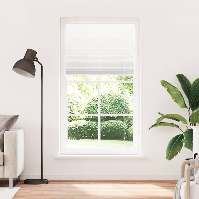 Room Darkening Pleated Shade, 105cmW x 200cmL, White
