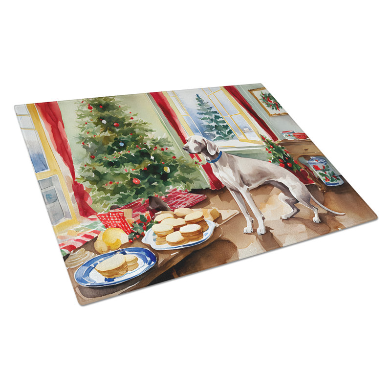 Planche à découper en verre Weimaraner