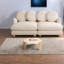 Canapé à compression, causeuse beige en chenille 68 po, salon moderne-488770772