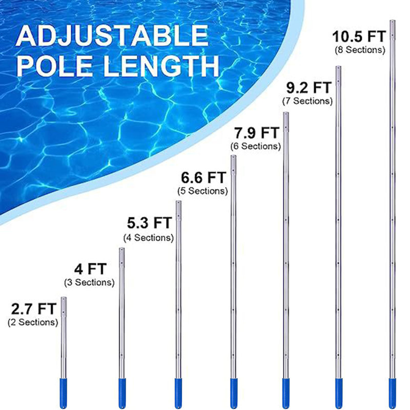 8 pièces / ensemble d'accessoires de remplacement pour poteau de piscine télescopique pour piscine