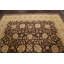 Tapis brun en laine noué à la main de conception unique 9 pi 10 po x 13 pi 3 po New Age