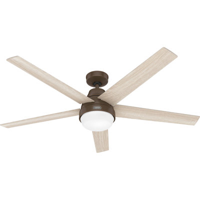 Hunter 60 inch Aerodyne Wi-Fi ENERGY STAR® Ceiling Fan with LED Light Kit and Handheld Remote